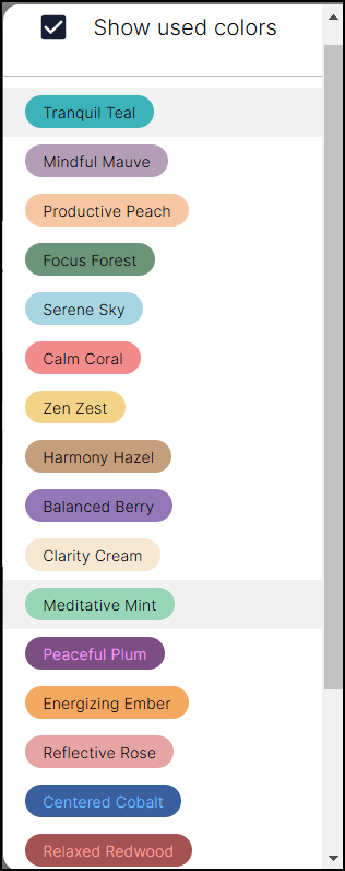 Label Colors